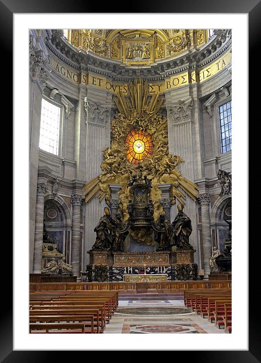 St Peters Basilica Apse Framed Mounted Print by Tony Murtagh