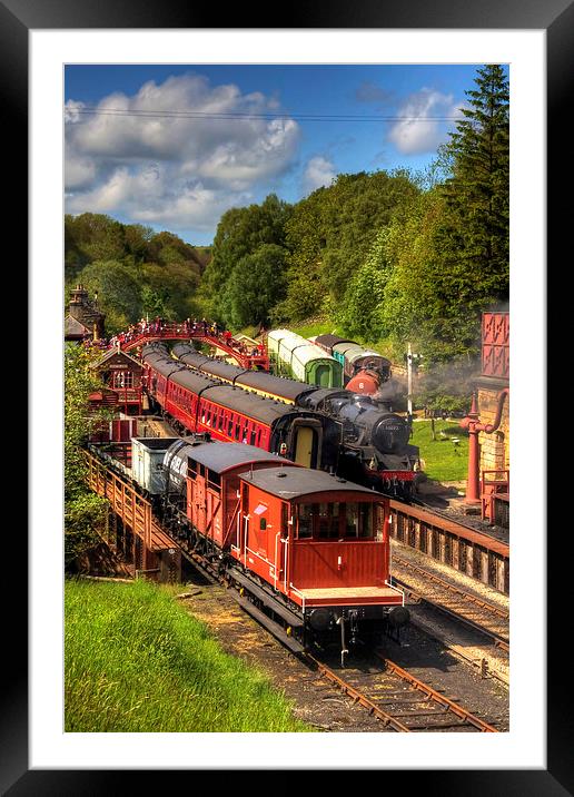 Crowds at Goathland Station Framed Mounted Print by Tom Gomez