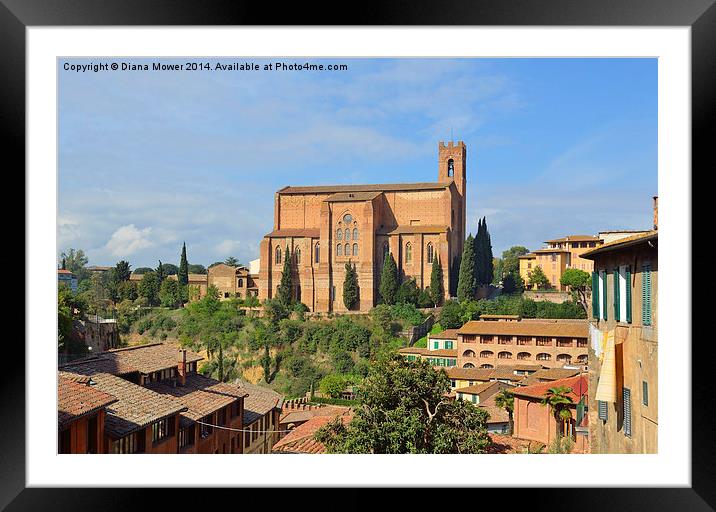 Siena Italy Framed Mounted Print by Diana Mower
