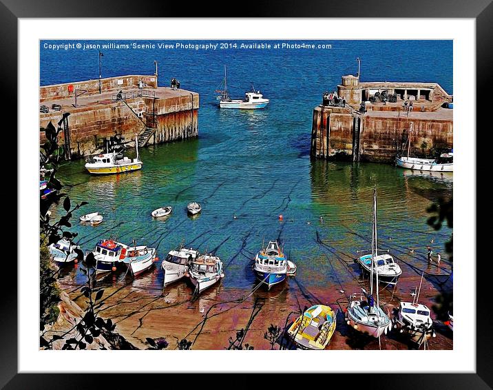 Newquay Harbour Framed Mounted Print by Jason Williams