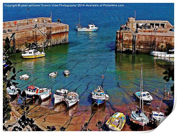 Newquay Harbour Print by Jason Williams