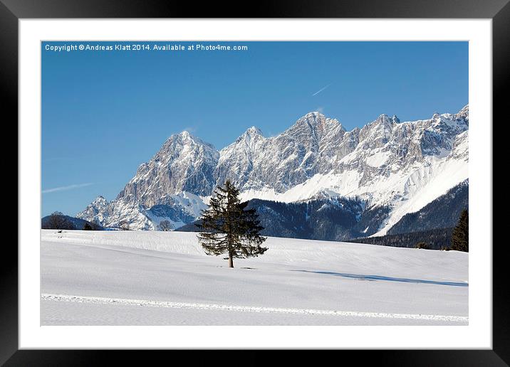 Dachstein 4 Framed Mounted Print by Andreas Klatt