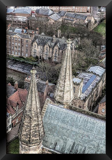 View of Durham Cathedral Roof Framed Print by Philip Pound