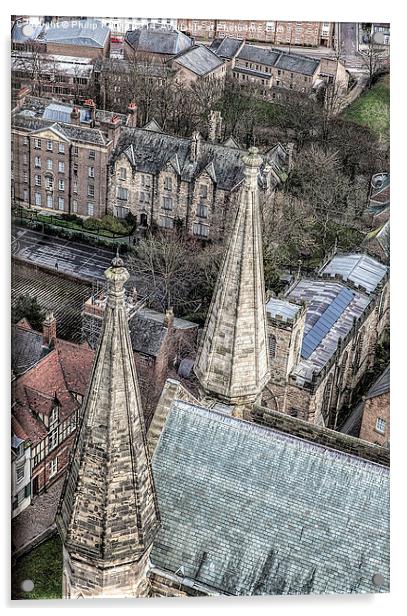 View of Durham Cathedral Roof Acrylic by Philip Pound