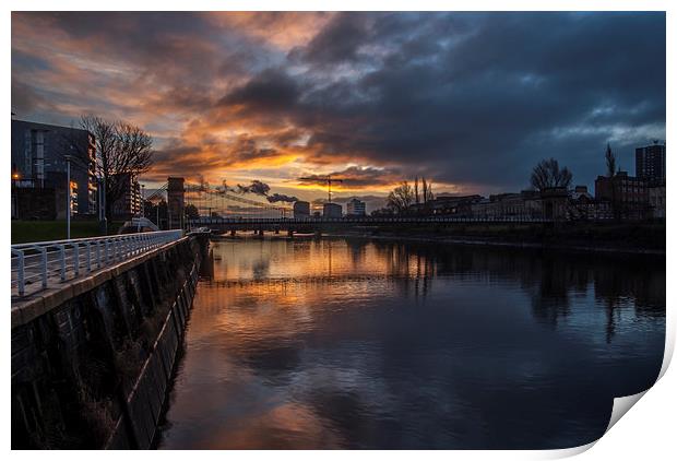 River Clyde Sunrise Print by Daniel Gilroy