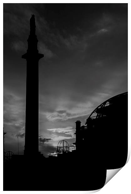 George Square Silhouette Print by Daniel Gilroy