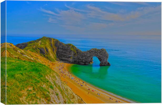 Jurassic Coast Canvas Print by Andrew Middleton