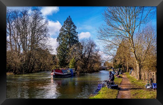 Gone Fishing, Kintbury, Berkshire, England, UK Framed Print by Mark Llewellyn