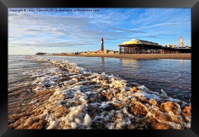 Blackpool By The Sea Framed Print by Jason Connolly