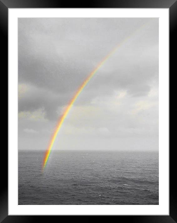 Rainbow Framed Mounted Print by Judy Hall-Folde