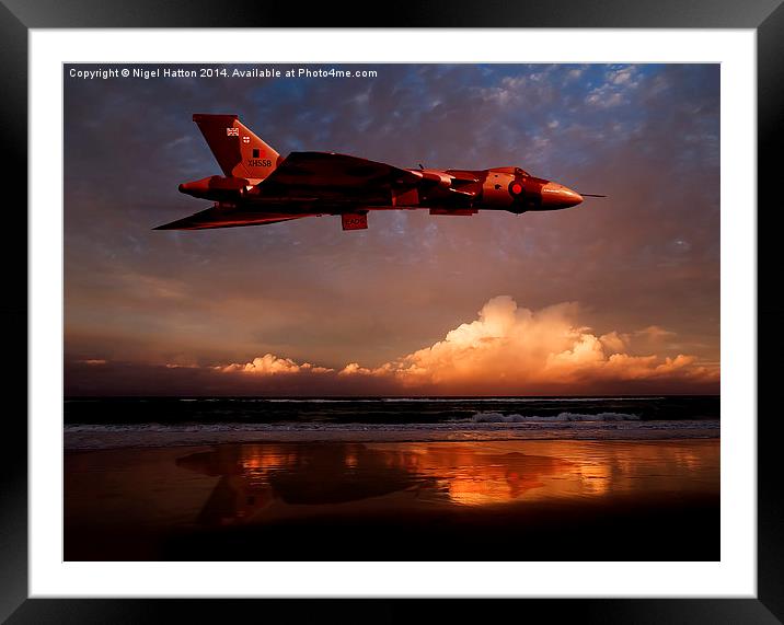 Vulcan at Sunset Framed Mounted Print by Nigel Hatton