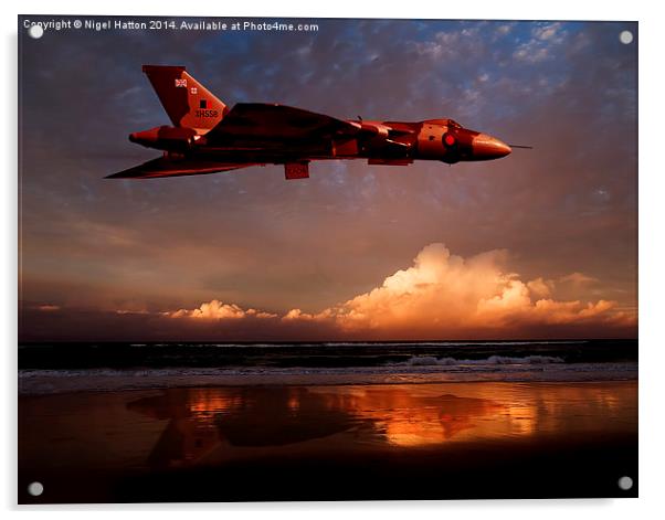 Vulcan at Sunset Acrylic by Nigel Hatton