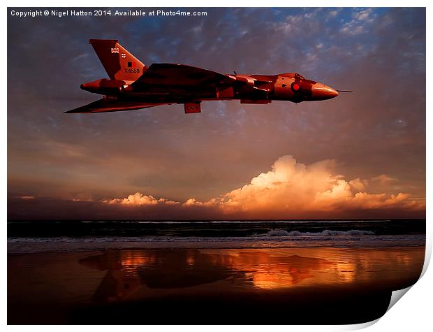 Vulcan at Sunset Print by Nigel Hatton