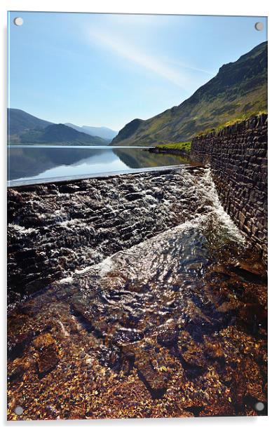 Water Level At Ennerdale Acrylic by Gary Kenyon