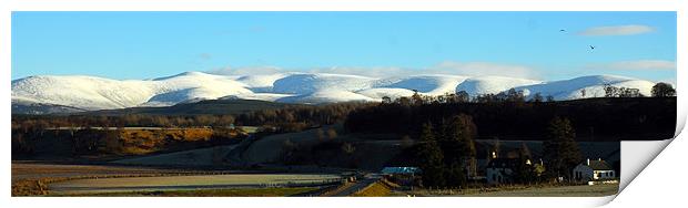 Snowy Cairngorms Panorama Print by Lisa Shotton