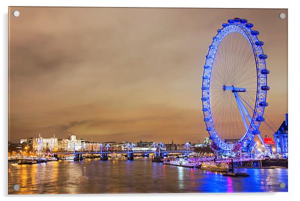 London City Skyline Acrylic by Adam Payne