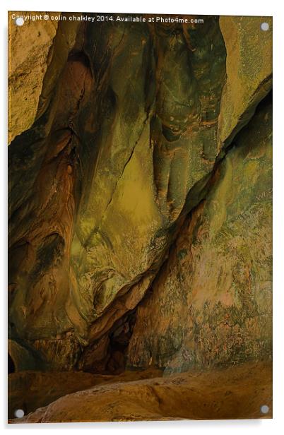 Phang Nga Cave Acrylic by colin chalkley
