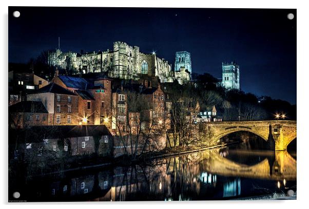 Durham Riverside Castle and Cathedral Acrylic by Brian Smith
