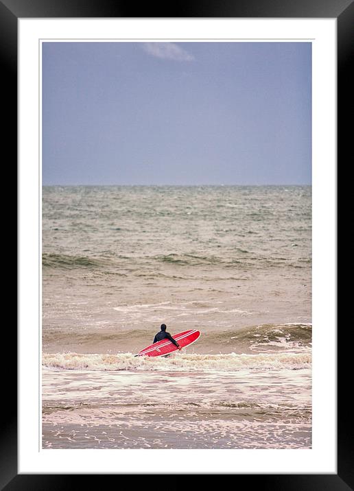 Boscome surfer Framed Mounted Print by stuart bennett