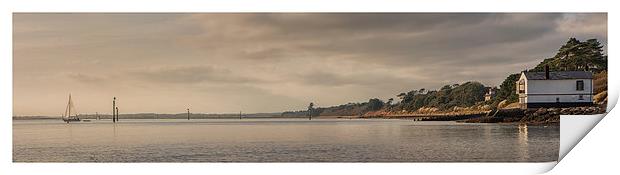 Lepe Boathouse Panorama Print by stuart bennett