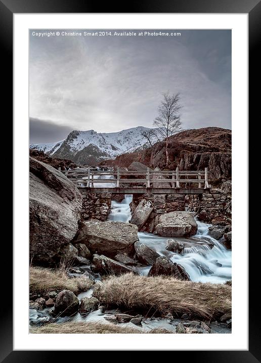 Icy Waters at Rhaeadr Idwal Framed Mounted Print by Christine Smart