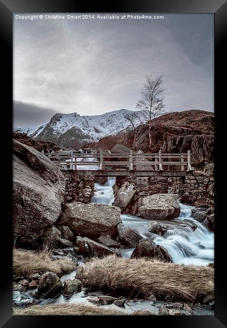 Icy Waters at Rhaeadr Idwal Framed Print by Christine Smart