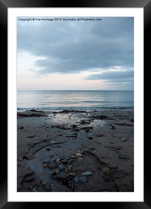 Runswick Bay Beach Framed Mounted Print by Kris Armitage