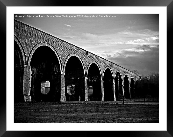 Stanway Viaduct Toddington (B&W) Framed Mounted Print by Jason Williams
