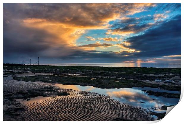 Reflections of sunset Print by Gary Pearson