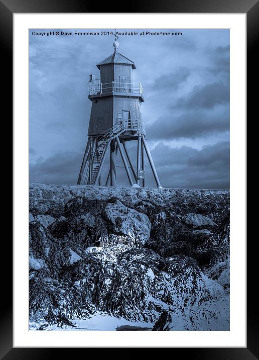 The Groyne Lighthouse Framed Mounted Print by Dave Emmerson