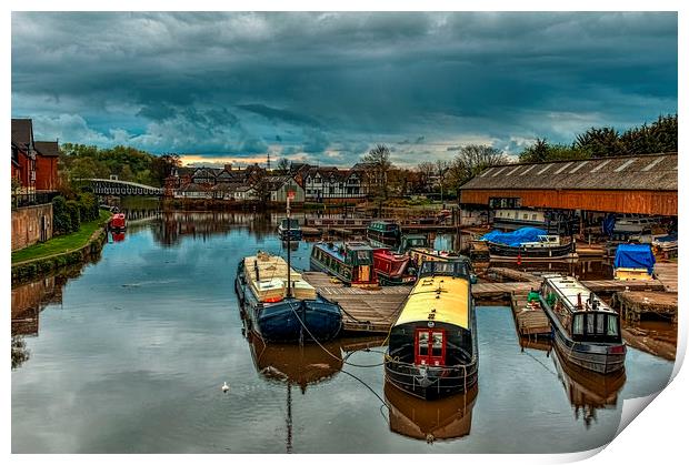 The old Northwich Marina Print by Mike Janik