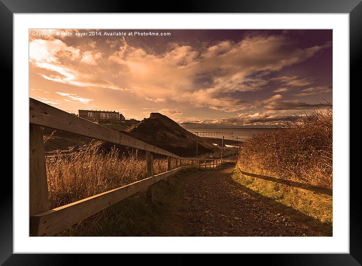 Path To The Beach at Saltburn Framed Mounted Print by keith sayer
