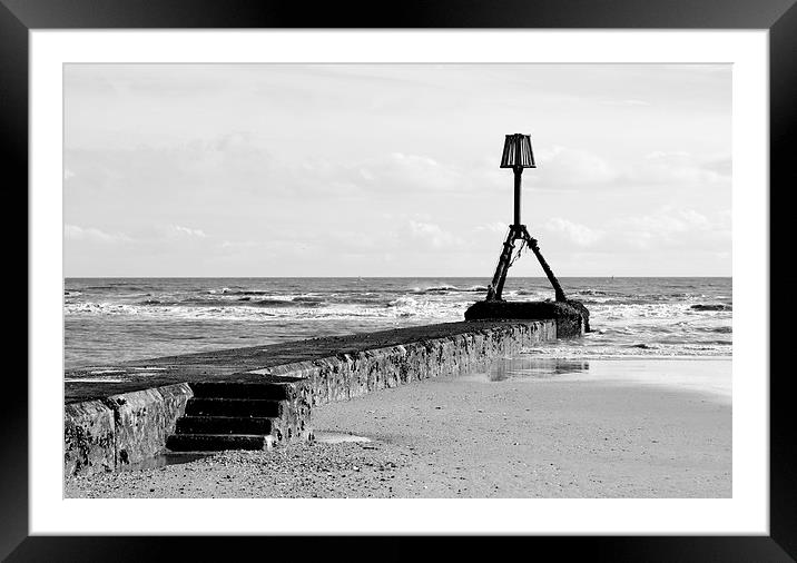 Black and White Beach Framed Mounted Print by Jason Moss