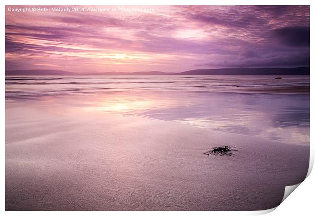 Sunset Beach Print by Peter Mclardy