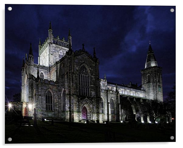 Dunfermline Abbey at night Acrylic by Andrew Beveridge