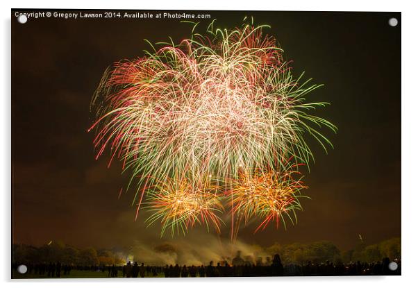 Fireworks #4 Acrylic by Gregory Lawson