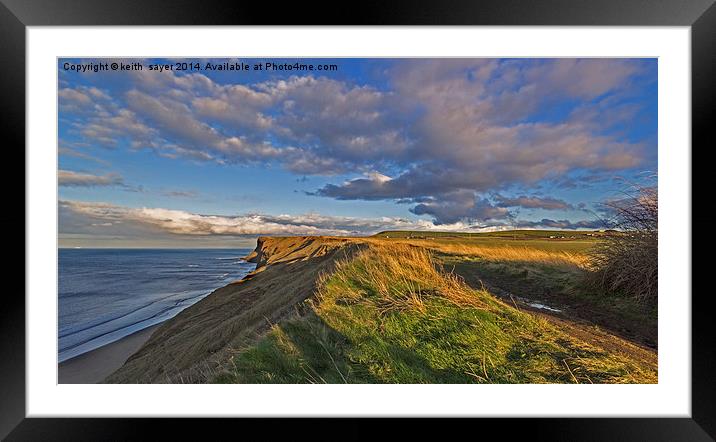 High Above Saltburn Framed Mounted Print by keith sayer