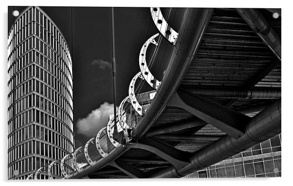 Under Metropolis Bridge Acrylic by Robin Chun