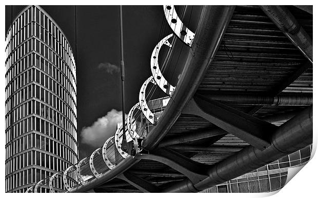 Under Metropolis Bridge Print by Robin Chun