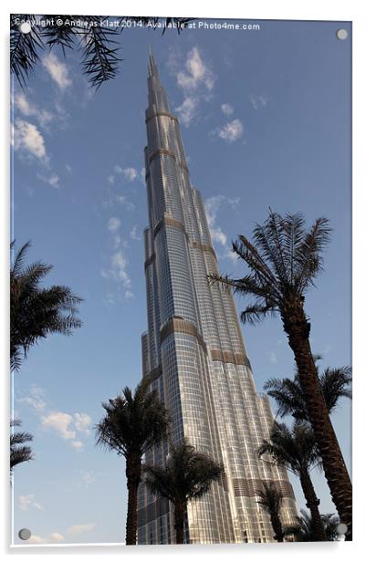 Burj Khalifa 4 Acrylic by Andreas Klatt
