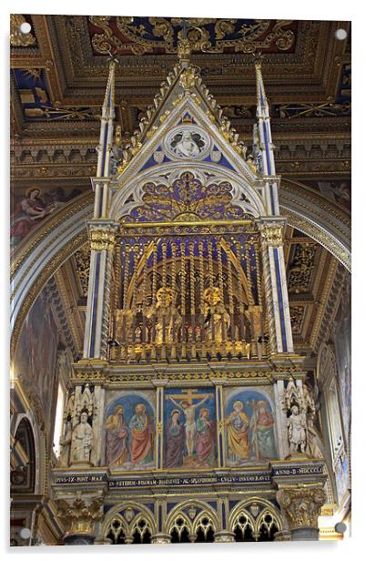 The basilica of Saint John Lateran Acrylic by Tony Murtagh