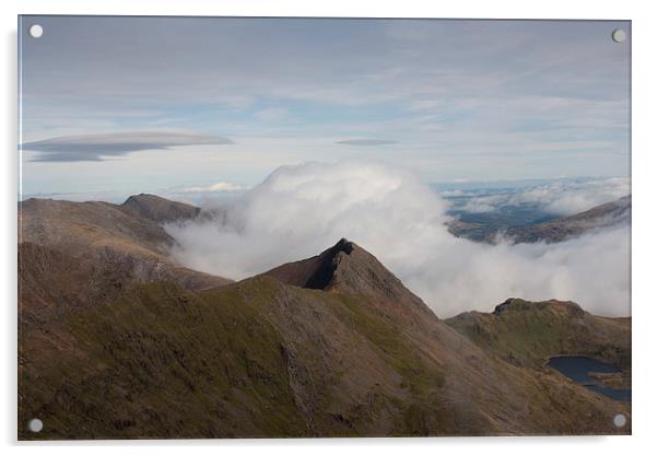 Snowdon Mountain Line Acrylic by Kris Armitage