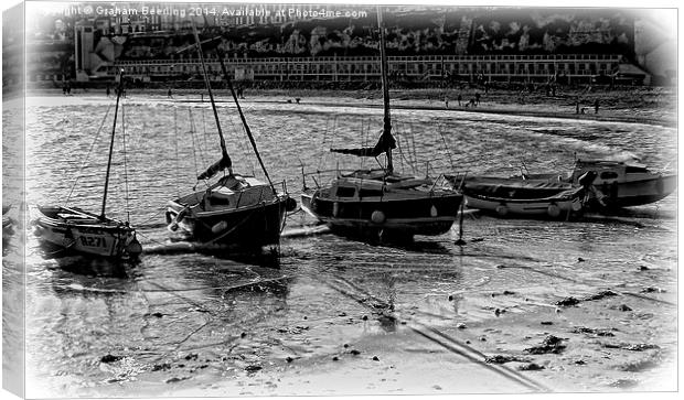 Beached Boats Canvas Print by Graham Beerling