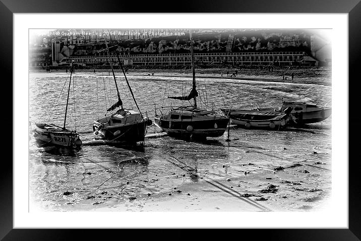 Beached Boats Framed Mounted Print by Graham Beerling