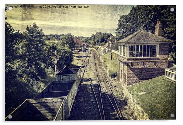 Vintage Railway Siding Acrylic by John Hastings