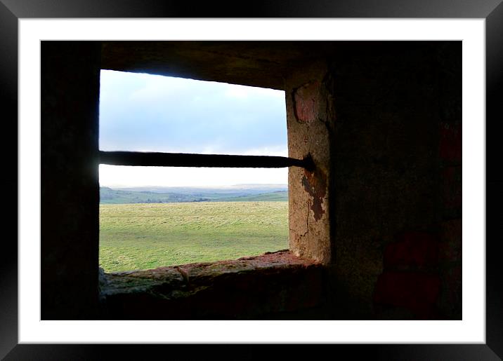 the old window Framed Mounted Print by Rhona Ward