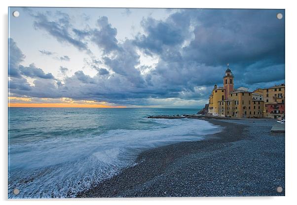 Church bythe sea Acrylic by Giuseppe Digno