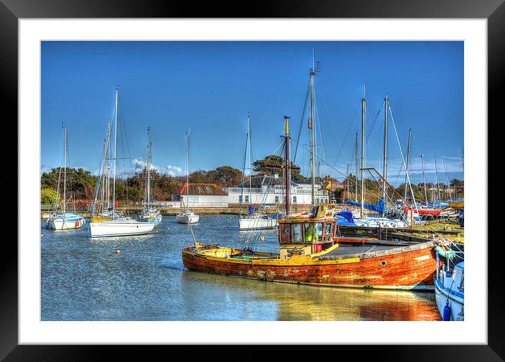 hdr titchfield haven Framed Mounted Print by nick wastie