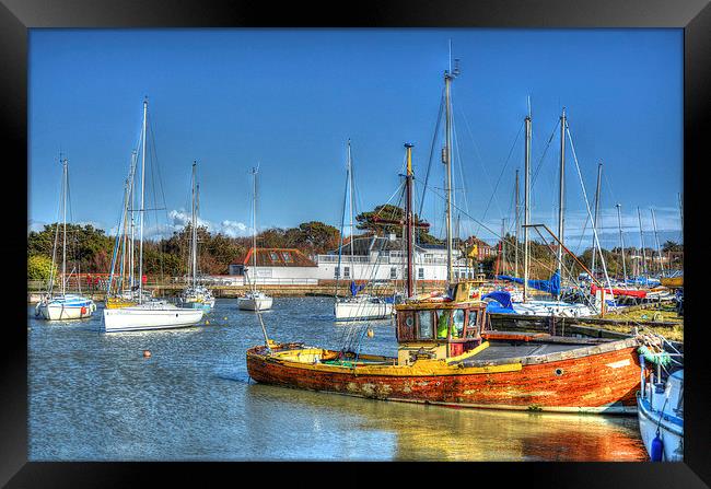 hdr titchfield haven Framed Print by nick wastie