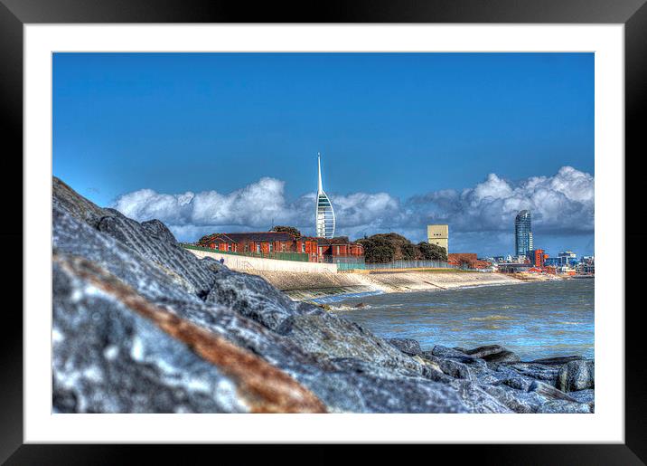 spinnaker tower hdr Framed Mounted Print by nick wastie